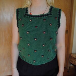 Vintage Herman Geist green knit tank!
